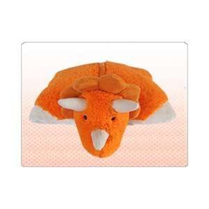  Pillow Pet Large 19 Orange Triceratops Dinosaur Stuffed 