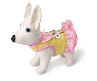 Doggles Dog Yellow/Pink Ruffle Dress Harness Teacup  