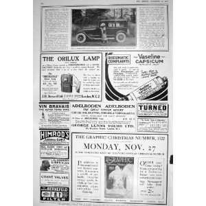 1922 MISS JOHNSTONE LINCOLN MOTOR CAR ORILUX LAMP VASELINE CAPSICUM 