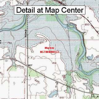  USGS Topographic Quadrangle Map   Markle, Indiana (Folded 