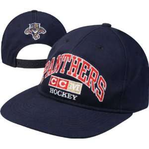 Florida Panthers Navy Adjustable Hat by CCM  Sports 