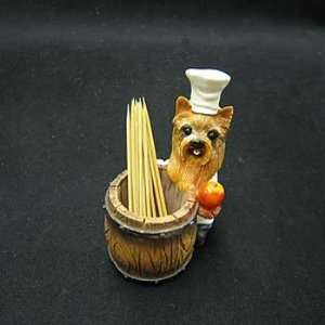  Chef Dog Yorkie Toothpick Holder