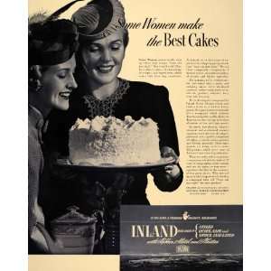  1940 Ad Inland Manufacturing Women Cake White Frosting 