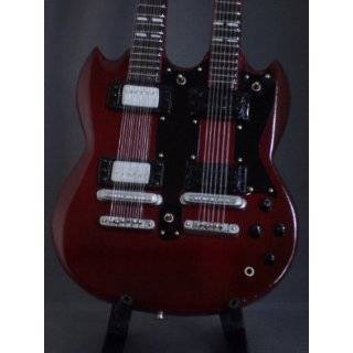 Mini Guitar LED ZEPPELIN JIMMY PAGE Red Double Neck