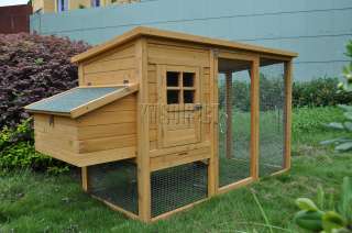 Wooden Chicken Coop Poultry House Hen Ark with Run  