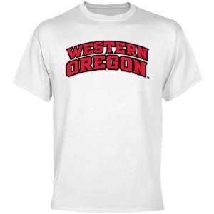  Western Oregon Wolves Basic Arch T Shirt   White Sports 