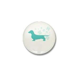  Dachshund Snowflake Dachshund Mini Button by  