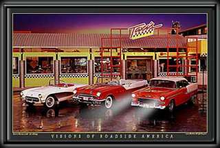 TAXIS DINER 24x34 Electric Art LED Picture in 3 sizes  
