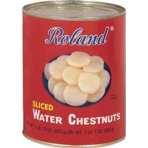 Roland Water Chestnuts , Sliced, 102 Ounce  Grocery 