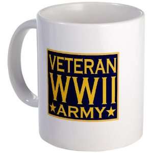  ARMY VETERAN WW II Military Mug by  Kitchen 