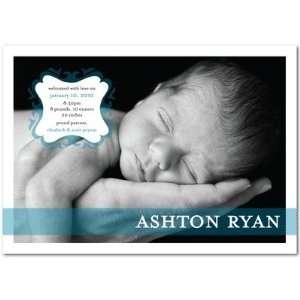   Birth Announcements   Little Love Luxe Turquoise By Magnolia Press