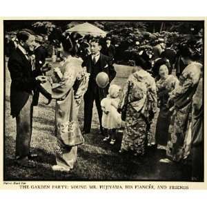  1936 Print Fujiyama Family Fiancee Japanese Japan Kimono Natori 