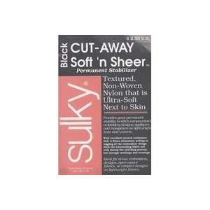  Cut Away Soft N Sheer Stabilizer Black 20in x 1yd (3 Pack 