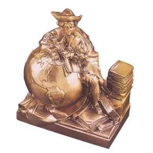  Columbus and World Brass Bookends