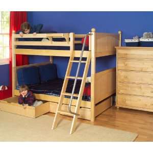   Full over Full Medium Bunk Bed with Angled Ladder