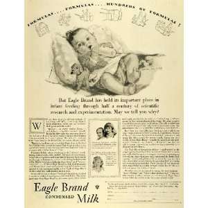  1928 Ad Borden Co Eagle Brand Condensed Milk Can Formula Baby 