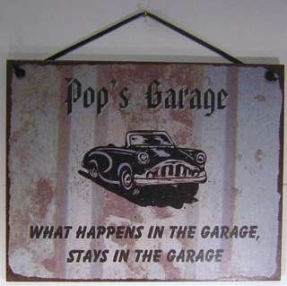 SIGN POP grandfather papa car happens GARAGE 879L  