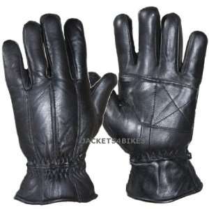    NEW TINSULATE MOTORCYCLE LEATHER FULL GLOVES BLACK XXL Automotive