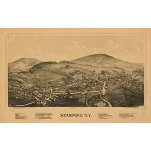  1890 map of Stamford, New York