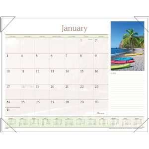 Organizer Recycled Beaches Monthly Desk Pad, 22 x 17 Inches, 2011 