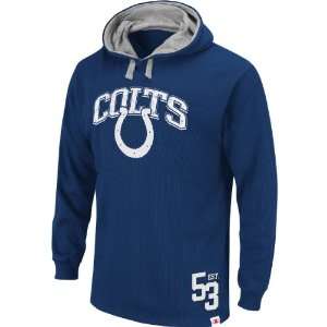   Colts Mens Go Long Thermal Hooded Sweatshirt