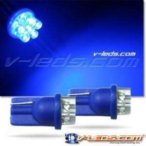  2 SUPER BLUE 6 LED LIGHT BULBS 194 168 158 s Automotive