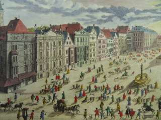 WIEN AM HOF KOL. KUPFERSTICH SALOMON KLEINER 1730  