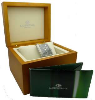 LORENZ THEATRO HERREN STAHL ARMBANDUHR mit BOX & PAPIERE von 2005 