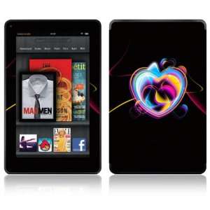   Kindle Fire Decal Skin Sticker   Neon Hearts 