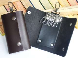   Portable PU Leather Key Bag Keychain Holder Case Purse Wallet (LB0010
