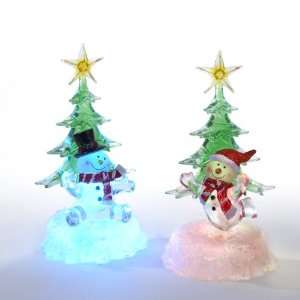   Lighted Battery Operated Happy Snowman Christmas Decorations Home