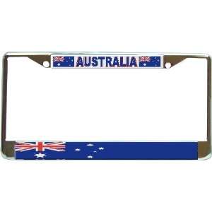  Australia Australian Flag Chrome License Plate Frame 