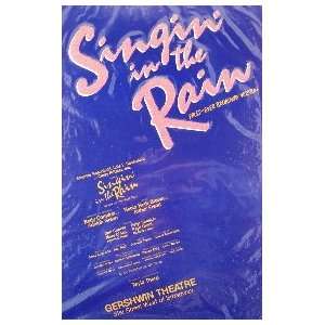 SINGIN IN THE RAIN (ORIGINAL BROADWAY THEATRE WINDOW CARD)  