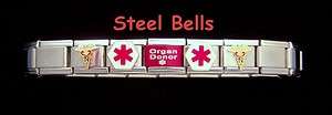 New Organ Donor Medical Alert 9mm Italian Charm Bracelet Free Medical 