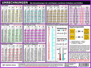 Umrechnungen Umrechnungstabellen   Info Tafel Dreipunkt  