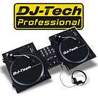 pro dj equipment set turntables pair 2 channel mixer us