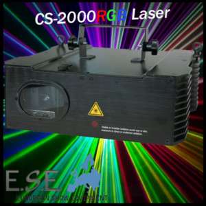 2000mW CS 2000 RGB ILDA DMX Disco Laser 2 Watt 2W NEU  