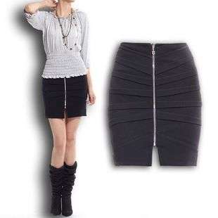 Black Jersey Knit Mini Skirt US Sz 4~14 w1761  