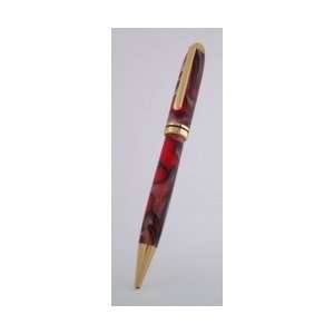  Euro Series Gold Twist Pen in Cherry with Rose Swirl 