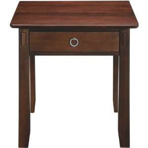  Arts & Crafts Chocolate Rectangle End Table