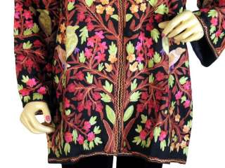 100% Wool Kashmir embroidery Jacket Coat with mesmerizing Silk thread 