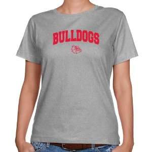 Gonzaga Bulldogs Ladies Ash Logo Arch Classic Fit T shirt   