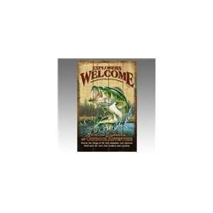  Largemouth Bass Wooden Welcome Sign Patio, Lawn & Garden