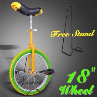 18 Wheel Unicycle w/ Free Stand 1.75 Skidproof Butyl Tire Cycling 
