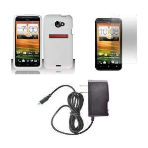 HTC EVO 4G LTE (Sprint) Premium Combo Pack   White Silicone Skin Case 