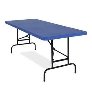  30W X 72L Adjustable Height Folding Table Blue
