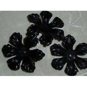  Goth Black Clematis Focal Bead Arts, Crafts & Sewing