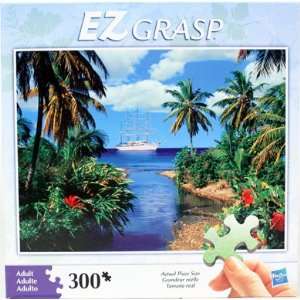   Hasbro EZ Grasp 300 Piece Puzzle   Tropical Island/Boat Toys & Games