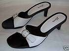 Womens Glacee White Leather Strap Dress Shoes Sz 9.5M Slip on