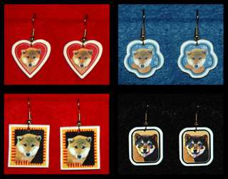 Shiba Inu Dog Handmade Jewelry Earrings  